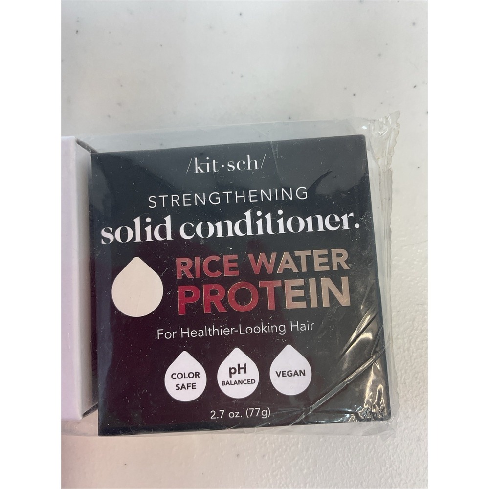 Lot of Kitsch Strengthening Rice Water Solid Shampoo Conditioner, Travel Case - Picture 4 of 6